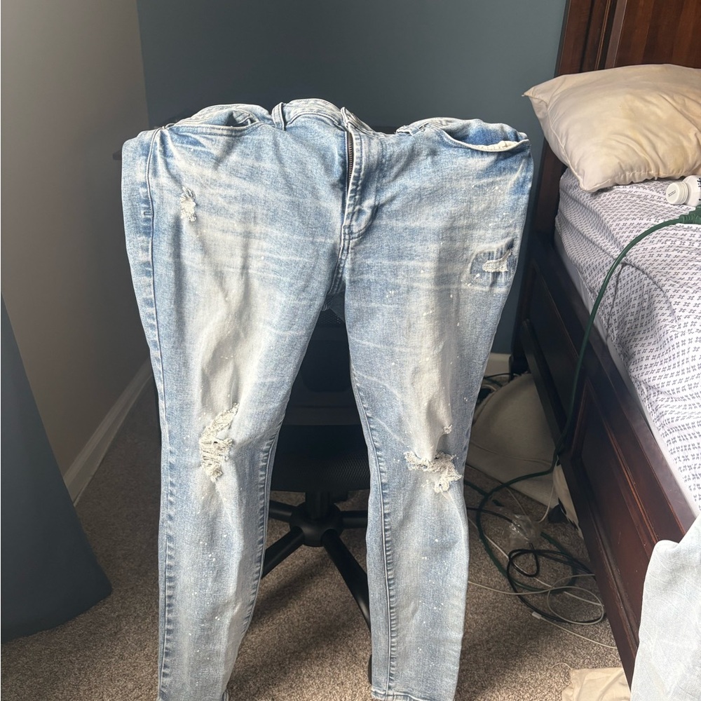 PacSun Light Blue Ripped Skinny Jeans